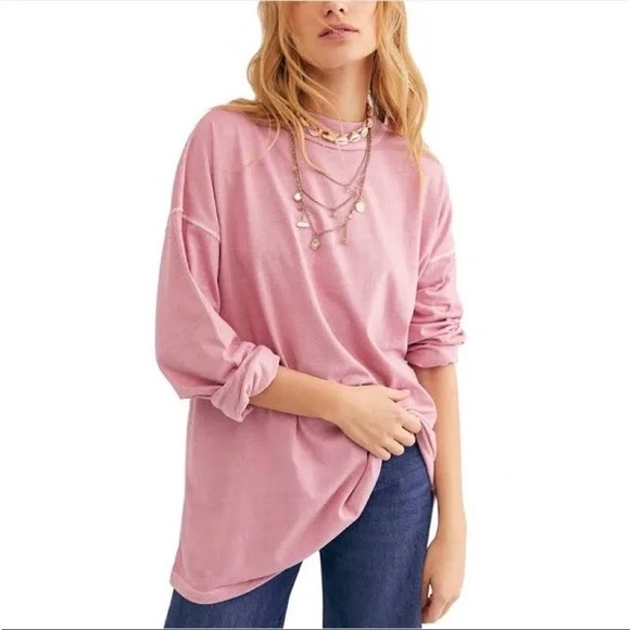 We The Free Tops - We The Free Pink Be Free Oversized Tunic Top